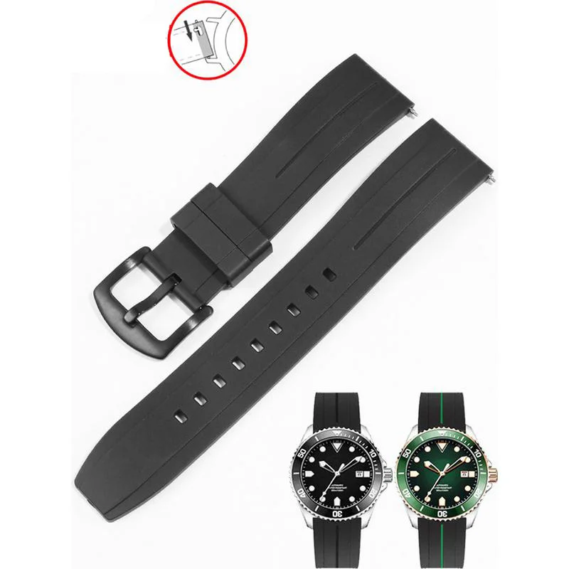 

Мягкий силиконовый ремешок для часов Универсальный интерфейс мужской водонепроницаемый качественный резиновый ремешок быстрая разборка ...
