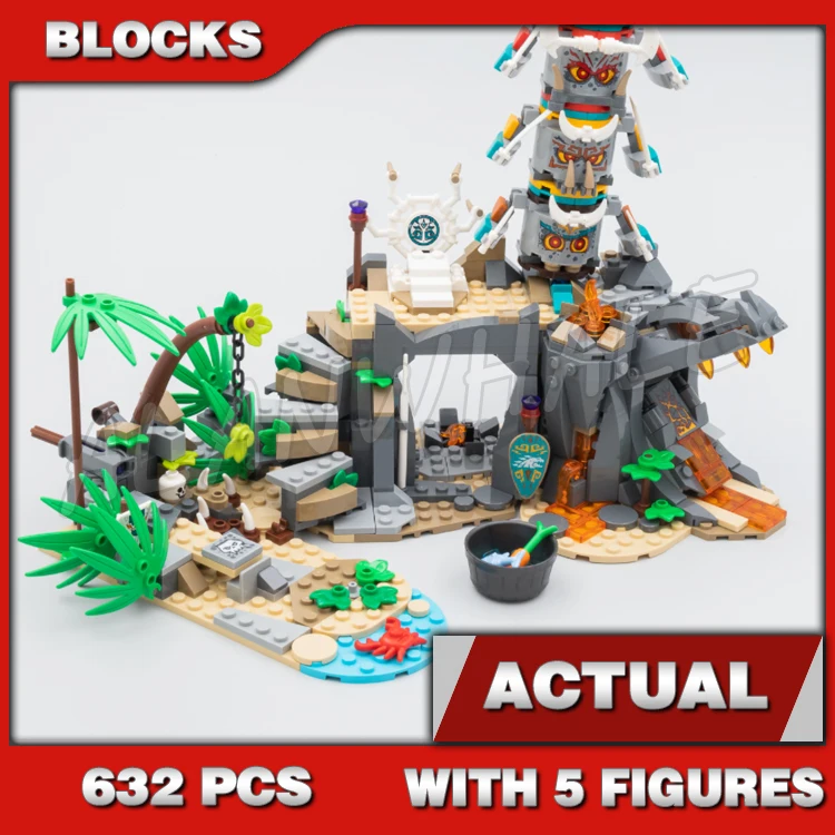 

632pcs Island Shinobi The Keepers' Village Jungle Lair Prison Stone Pillar 60039 Building Block Sets Compatible With Model