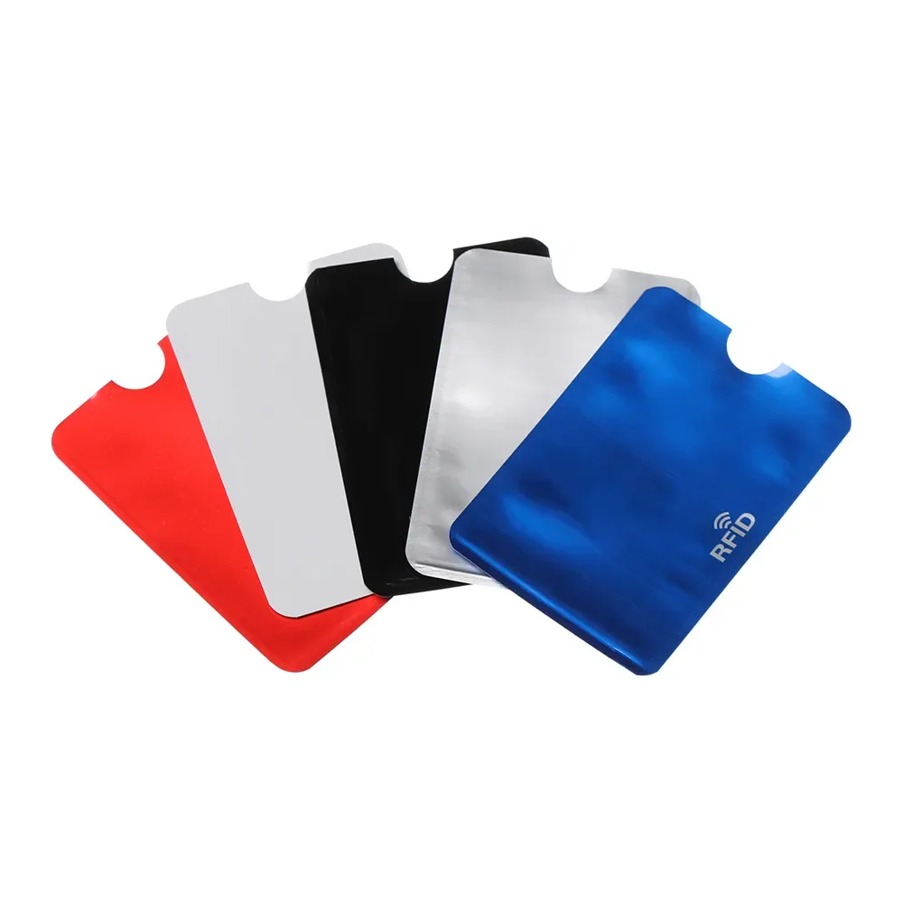 Unisex Aluminum Foil RFID Bank Card Case Anti-degaussing Card Holder Protection Shielding Bag NFC Anti-Theft Card Holder
