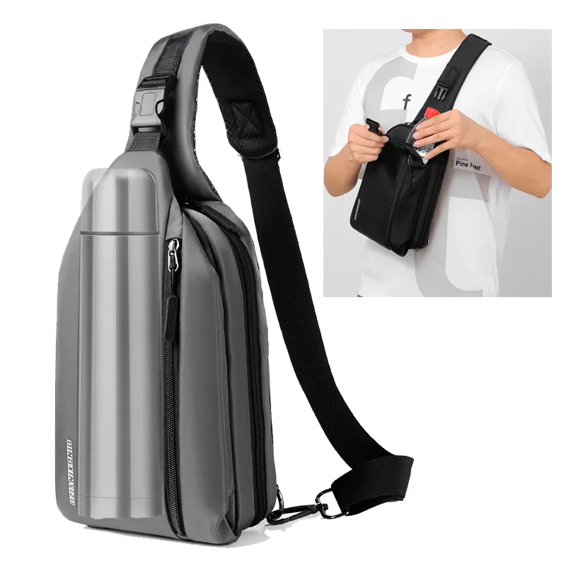 SPIDOR ultra thin anti theft chest bag small cross body bags mobile phone bag mini messenger bag men shoulder sport bag pack