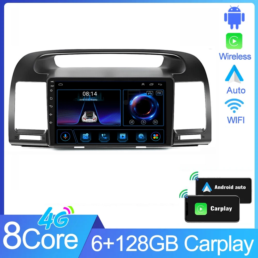 Автомагнитола 2 Din для Toyota Camry 5 2002 2003 2004 2005 2006 мультимедийный видеоплеер с