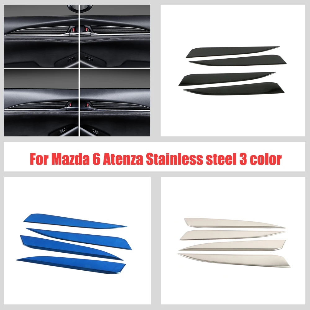 

4 шт., накладки на автомобильные двери из нержавеющей стали для Mazda 6 Atenza 2019 2020