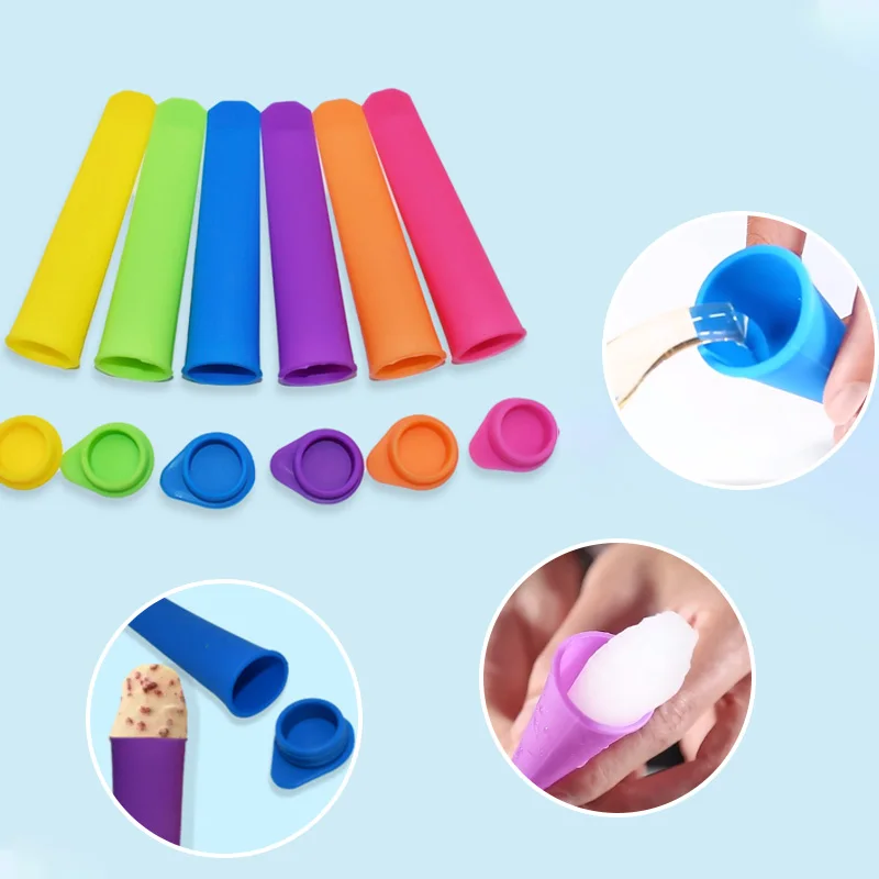

1PC DIY Tool Handheld Handmade Food Grade Silicone Ice-lolly Mould Ice Cream Mold Popsicle Maker Ice Pop Mold