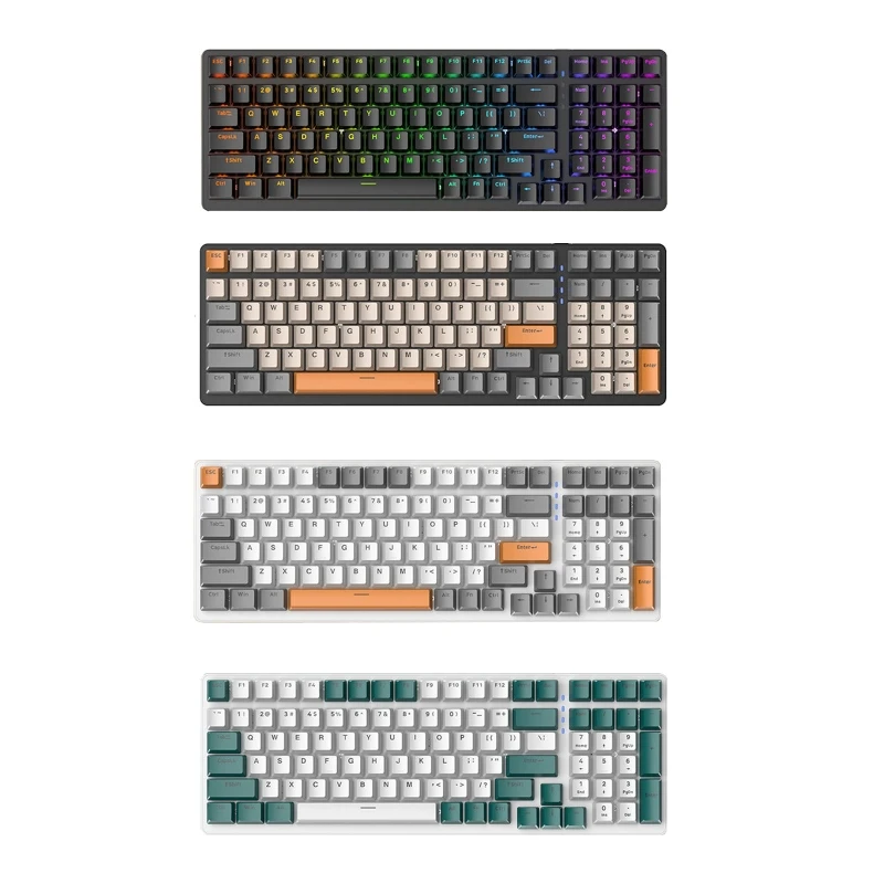 

Type-C K3 Gaming Keyboard 100 Keys Mechanical Blue Shaft RGB Backlit Double-Shot Color Personality Keyboards Dropship