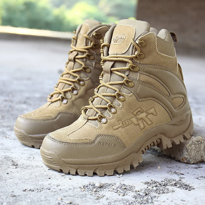 

2022 winter new high-top desert motorcycle boots tactical special forces army fan boots outdoor large size sports boots