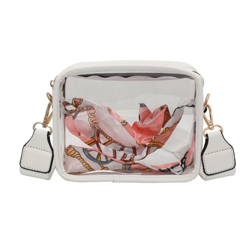 

Women Messenger Bag New Small Square Bag Transparent PVC Shoulder Phone Bag Storage Bag Waterproof Bag Ladies Handbag