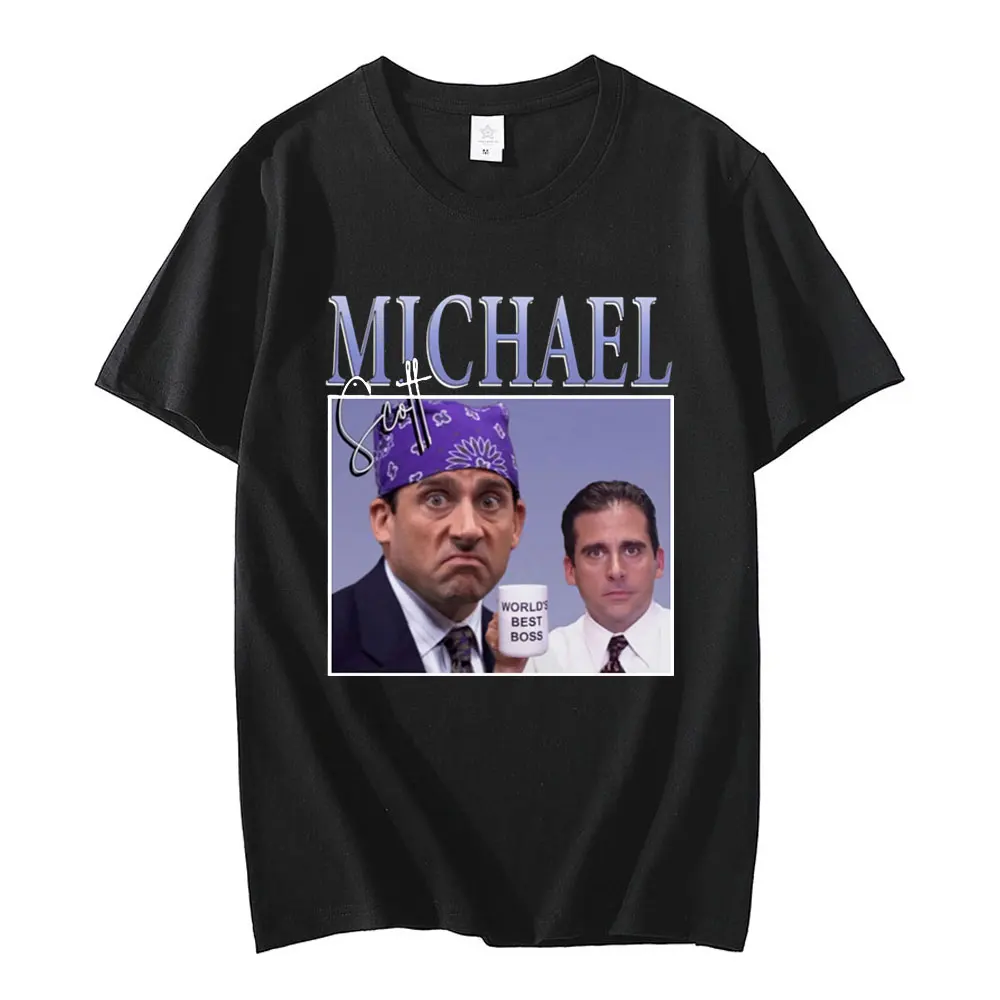 

Michael Scott Prison Mike Homage The Office T Shirt Tv Series Dwight Schrute Jim Halpert T-shirt Oversized Short Sleeve T-Shirts