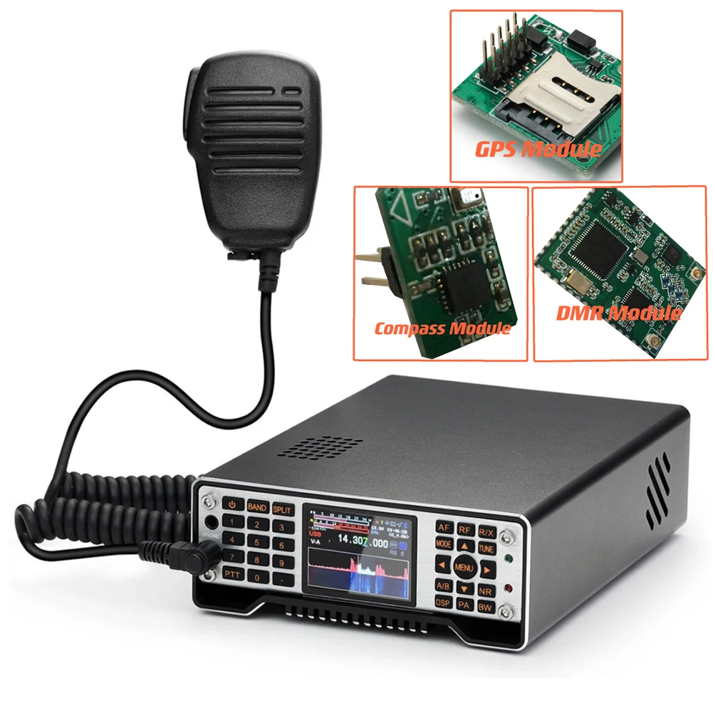 

Q900 100KHz-2GHz DMR SSB CW RTTY AM FM ALL Mode SDR Transceivers Built-in BT GPS HF/VHF/UHF Software Defined Radio Transceiver