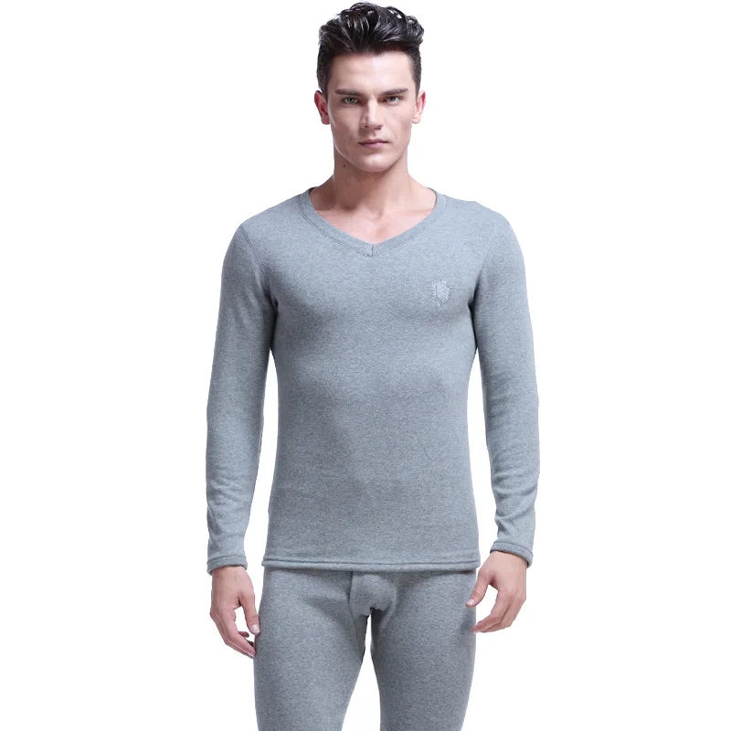 Men Winter Long Johns Mens Sexy Slim Shirt+Tight Leggings Suit Thickening Plus Velvet Long Thermal Underwear Sets Male Lounge