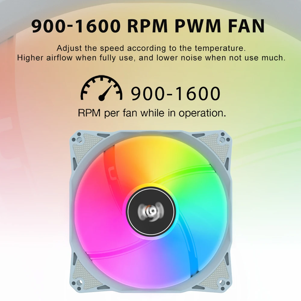 Кулер для процессора Aigo ARGB 4 тепловые трубки контакта ШИМ ПК тихий вентилятор 120