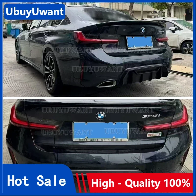 КАРБОНОВЫЙ ВЫГОД Для BMW НОВЫЙ G20 320 325 330 335 Бампер Задний Quad Диффузор Глянцевый