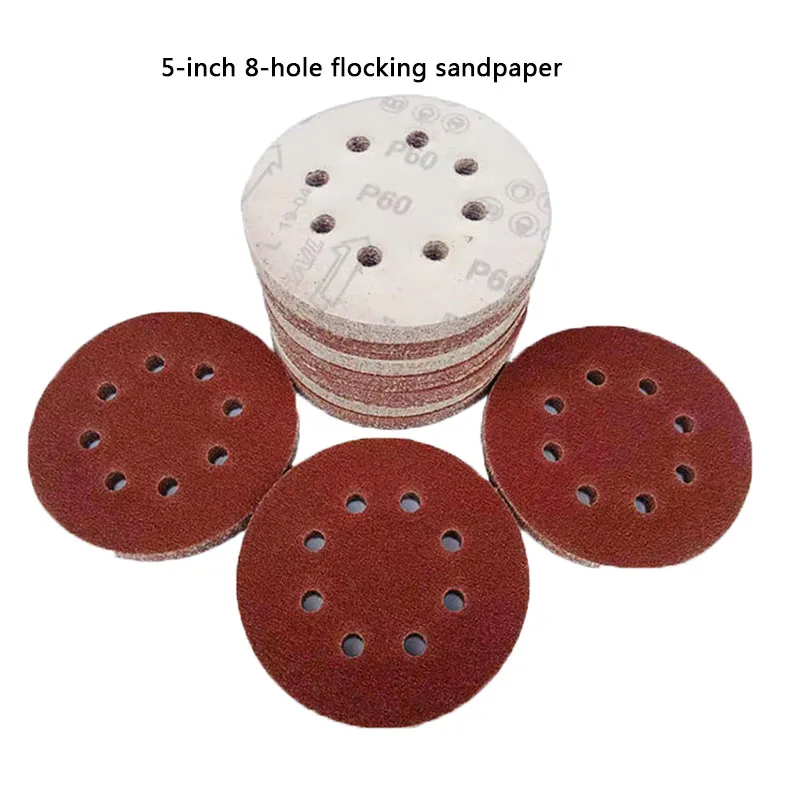 

10PCS 5 Inch 8 Hole Sanding Discs Hook and Loop Adhesive Sandpaper 125MM for Random Orbital Sander 60-2000 Grits Abrasive Sheets