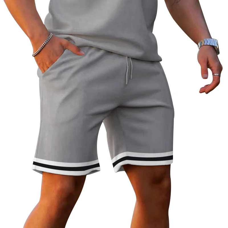 New Summer Men's Casual Polo Suits Button Lapel Short Sleeve Polo Shirt Set Stylish Solid Color Shorts 2 Pieces Sets