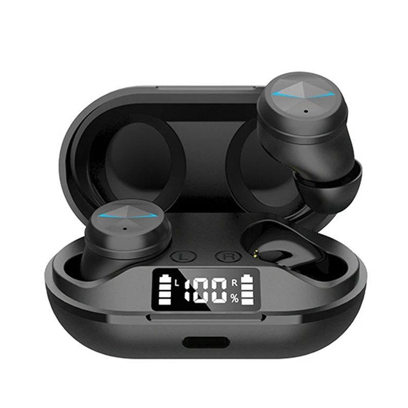 

Беспроводные Bluetooth-наушники HFES, 9D стерео спортивные Bluetooth-наушники со светодиодным дисплеем, Bluetooth-гарнитура с микрофоном, гарнитура