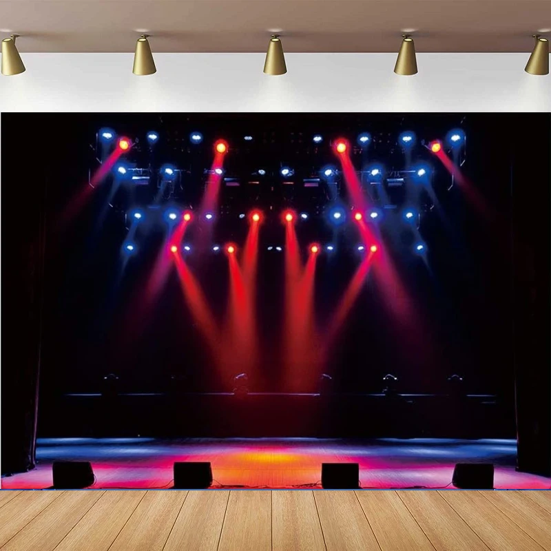 

Spotlight Stage Photography Backdrop Music Party Concert Live Background Poster Superstar Rock Star Banner