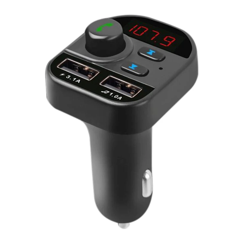 

MP3 Player Car Charger Bluetooth 5.0 , Wireless FM Transmitter, Voice Navigation Playback, With Dual USB, 3.1A Smart Fast Charge