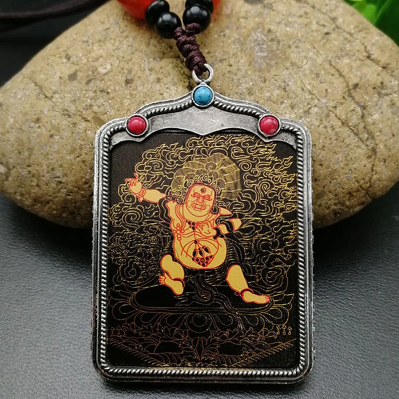 

Efficacious Amulet Greco-Buddhist pocket travel Mascot Mahasthamaprapta Bodhisattva Auspicious Tibet Buddha card Pendant