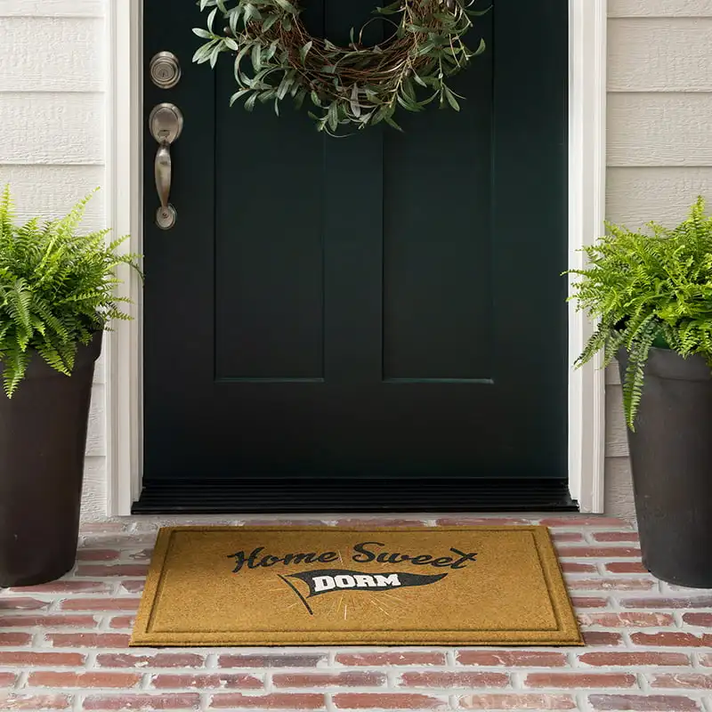 

Charming Natural Coir Door Mat for Home Sweet Dorm, 1' 6" x 2' 6"