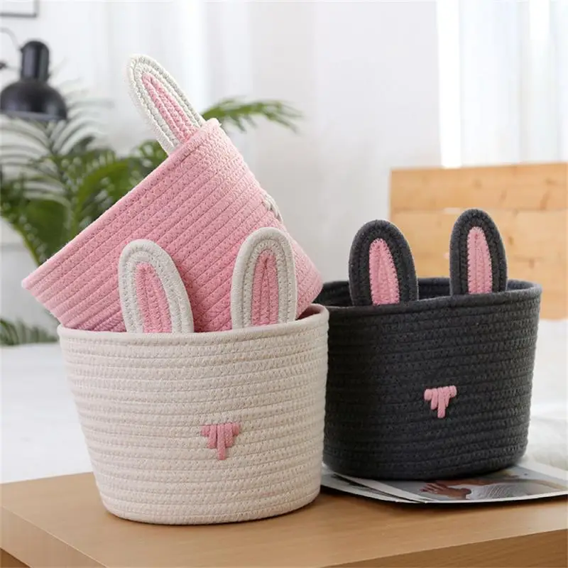 

Ins Wind Nordic Simple Storage Basket Environmental Protection Cartoon Storage Basket Simple Cute Cotton Storage Basket
