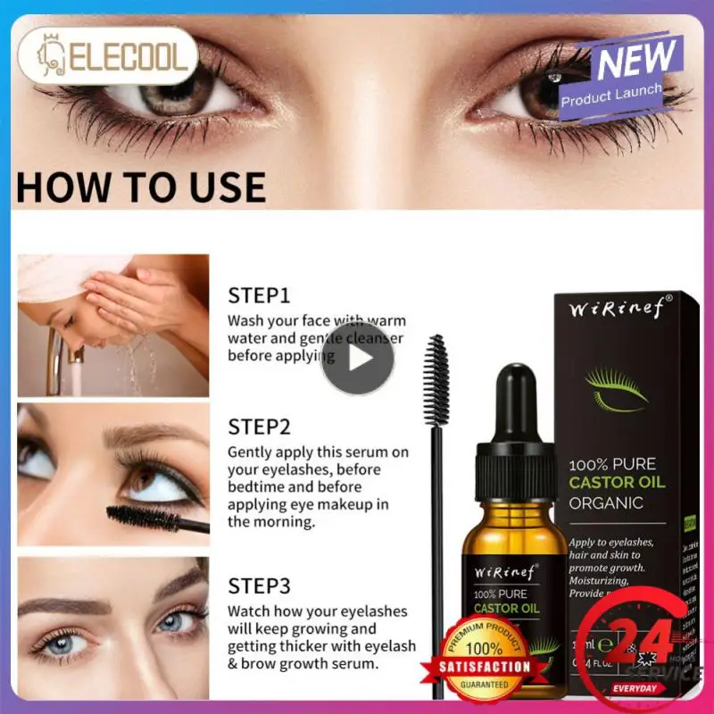 

Natural 10ml Castor Oil Eyelashes Eyebrow Hair Growth Essential Oil Lengthening Nourishing Prevent Skin Aging Cosmetics Make Up