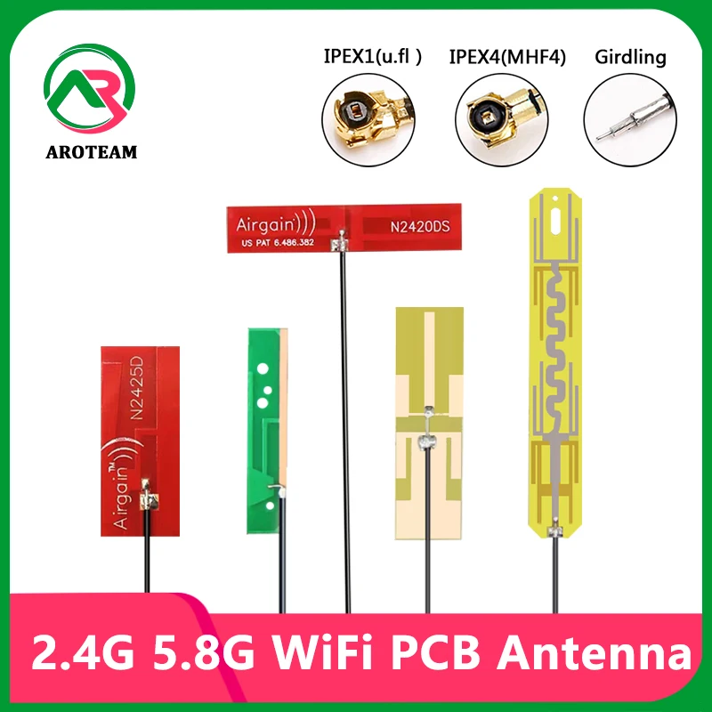 10 шт. индивидуальная 2 4 5 8G Двухдиапазонная Внутренняя антенна с высоким