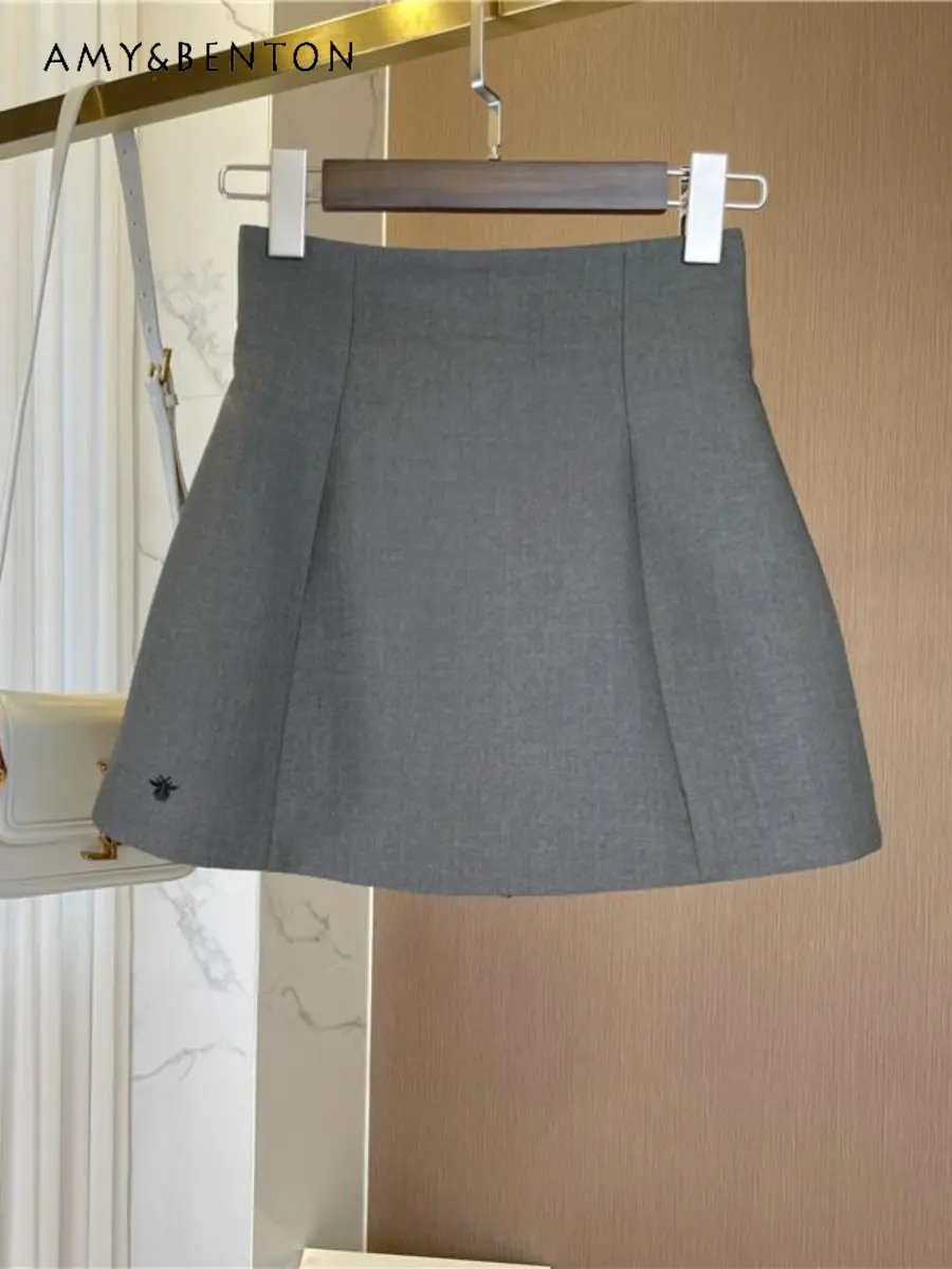 

Women's Solid Color High Waist A- Line Shorts Spring Summer All-Matching Mini Skirt Graceful Fashion Short Skirt Faldas Mujer