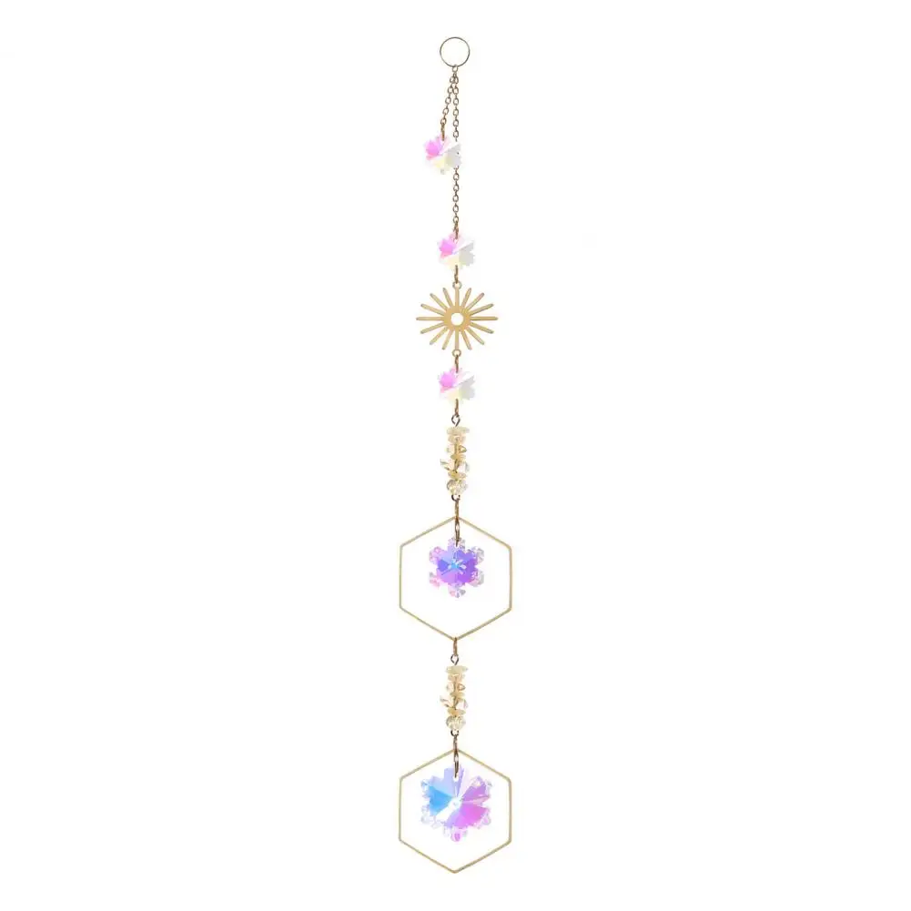 

Hanging Decorations Prism Suncatcher Colorful Light-absorbing Faux Crystal Starfish Window Hanging Prism Ornament for Garden