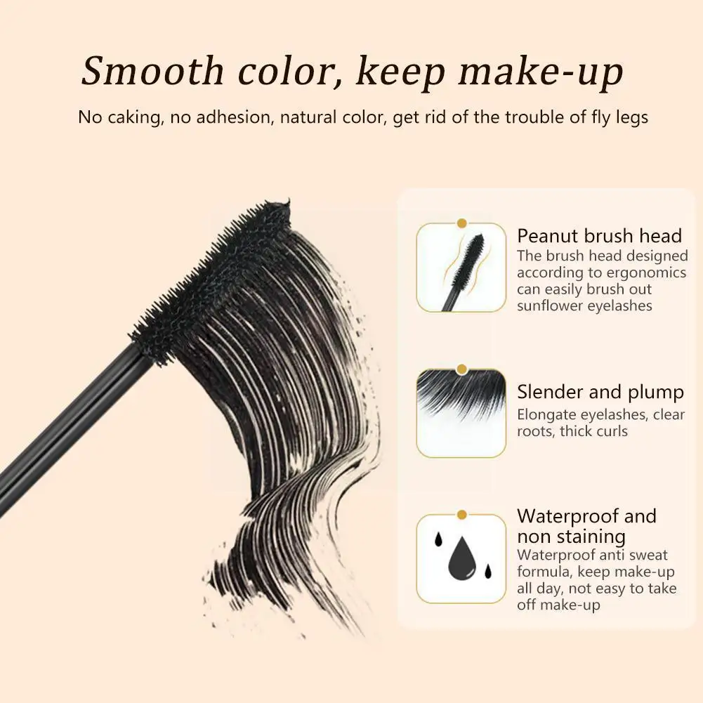 

3d Mascara Lengthening Black Fast Dry Long-wearing Eyelashes Dry Mascara Lasting Curling Thick Fast Silk Long-wearing Fiber F7g7