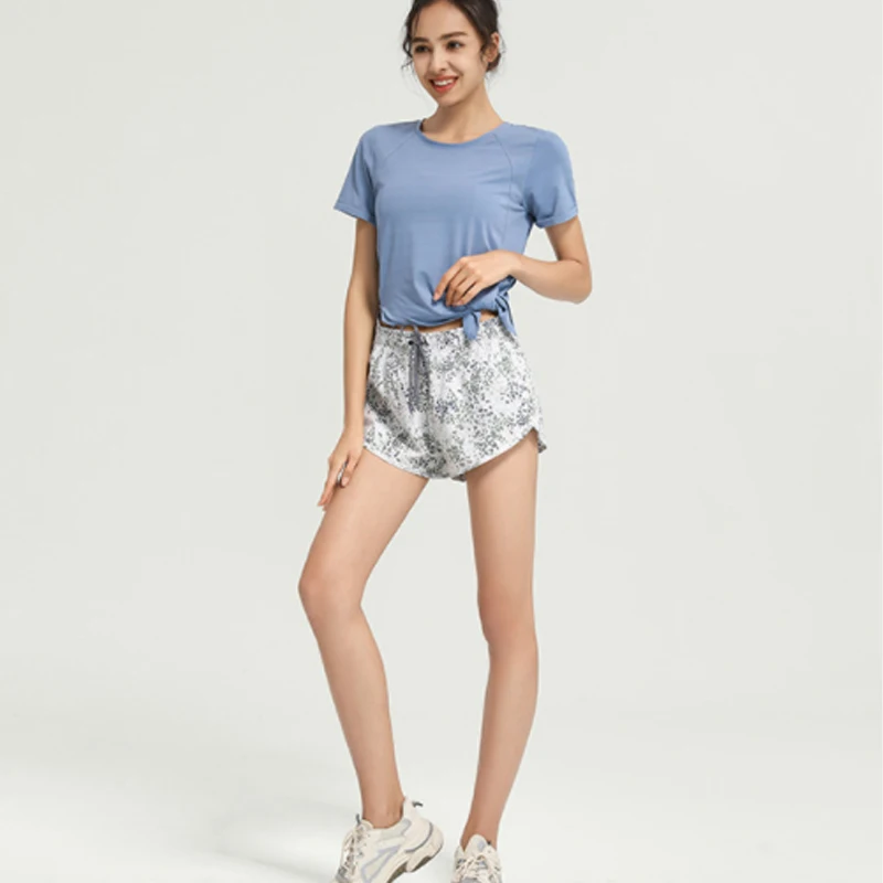 

Yoga Suit Suit Women‘s Quick Dry Clothes Thin Style Anti-wear Shorts Gym Sports Running Suit Loose Look Thin Summer