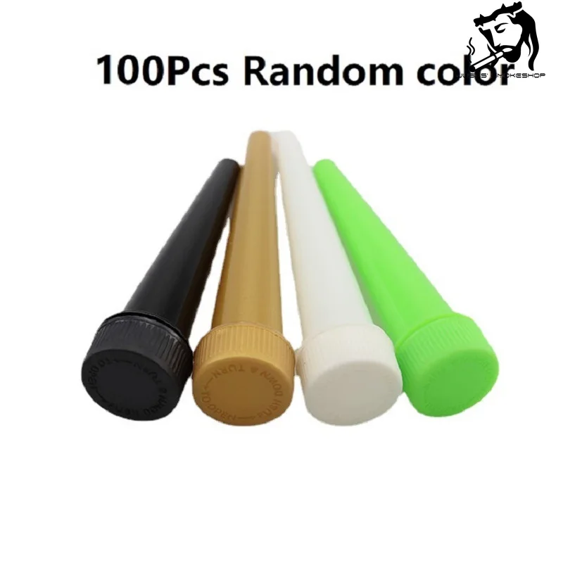 

JUSES' SMOKESHOP 100pcs/lot 120mm High-quality cone-shaped cigarette storage sealed tube waterproof pill box vanilla accessories