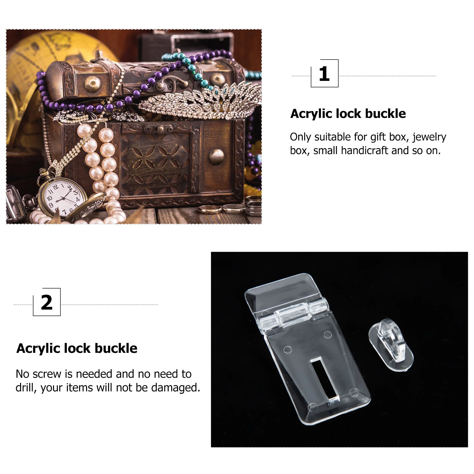 20 комплектов дверных замков для ворот замки шкафа прозрачные петли акриловые