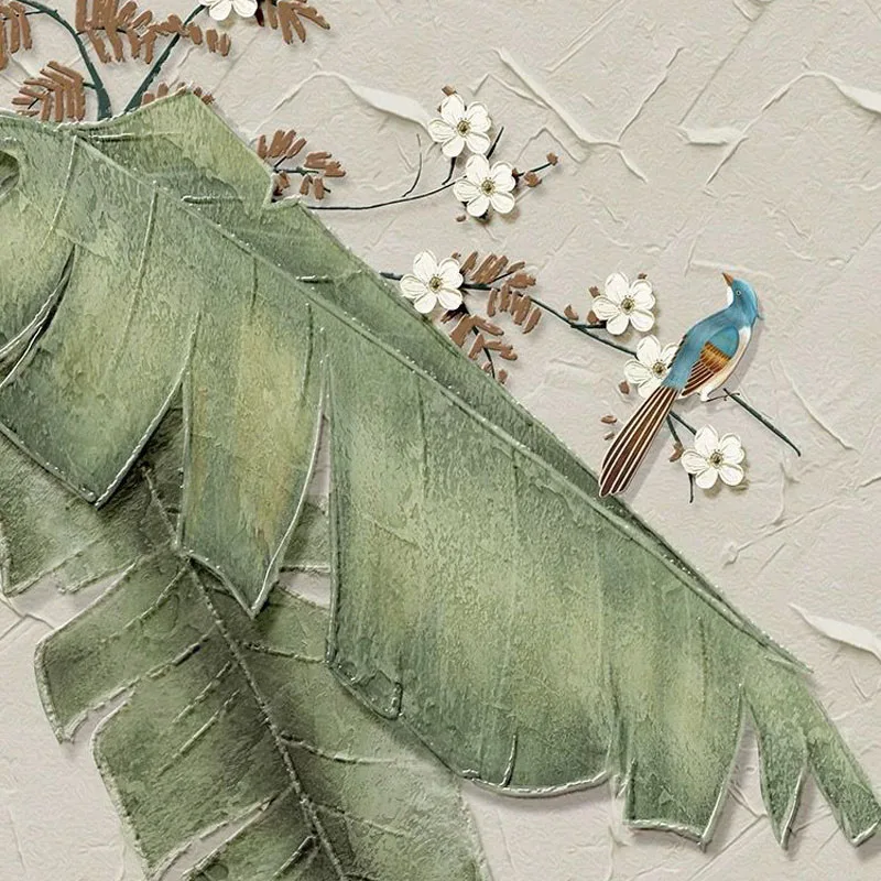 Абстрактная живопись маслом &quotЛистья банана&quot MYT