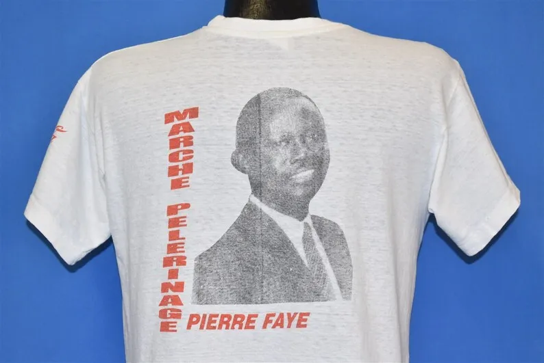 90s Avec Marie Vers Le Pere March Towards Poponguine Pierre Faye Religious Pilgrimage t-shirt Medium