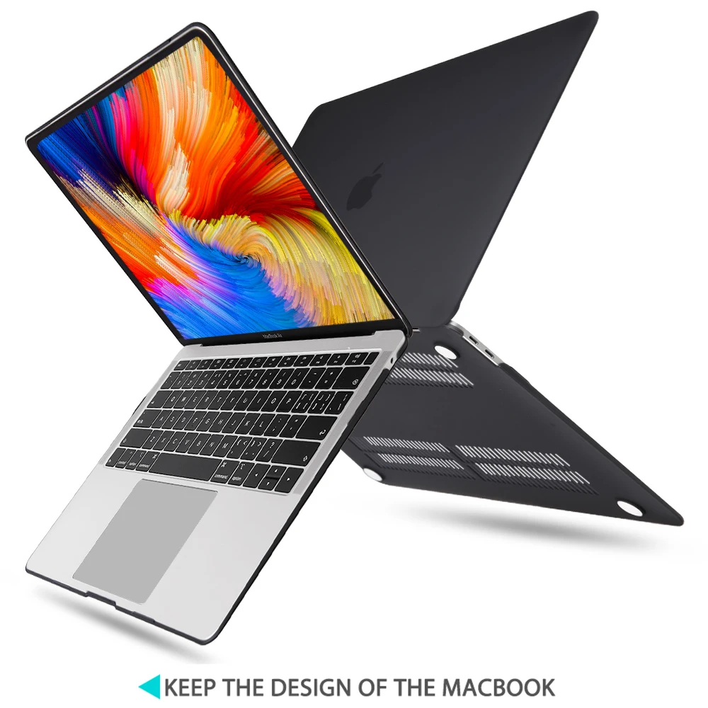 

Матовый/Кристальный жесткий чехол с крышкой клавиатуры для 2019 Macbook Pro 13 TouchBar A2159 Air 13 A1932 Retina 11 12 13 15 16