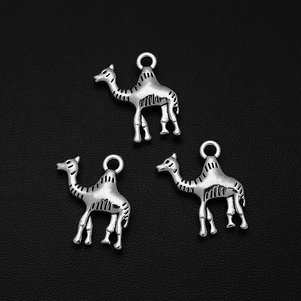 

5pcs/Lots 19x23mm Antique Silver Plated Dromedary Cute Charms Desert Animal Pendant For Diy Creation Jewelry Making Accessories