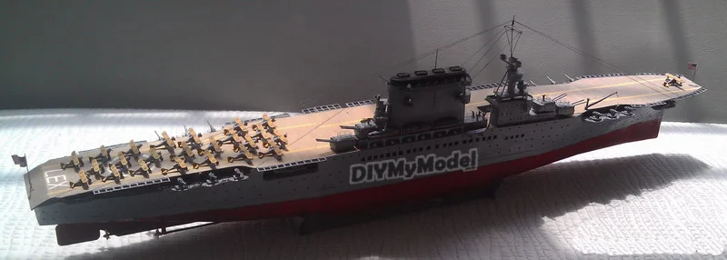 DIYMyModeI Американский авиаперевозчик Lexington в Второй мировой войне DIY Набор бумажных