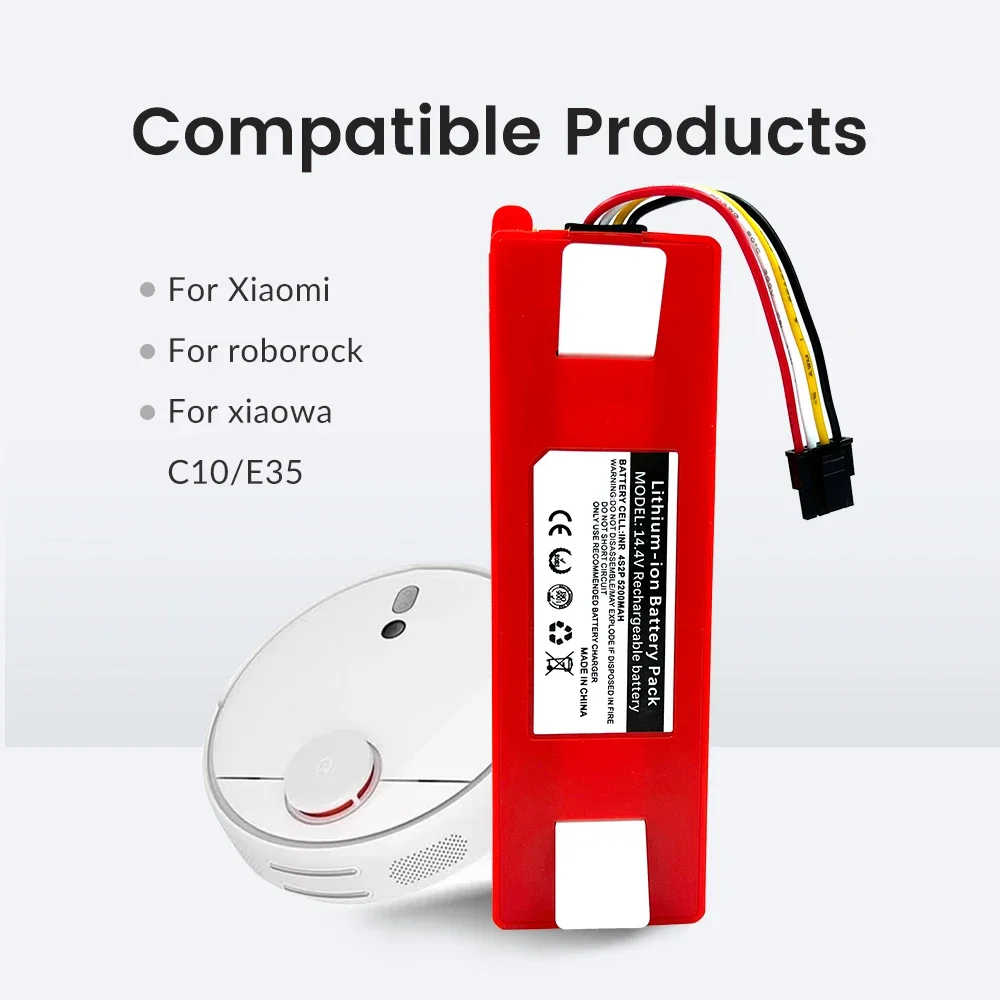 Аккумулятор для робота-пылесоса Xiaomi Roborock S50 S51 S55 14 4 В 5200 мАч