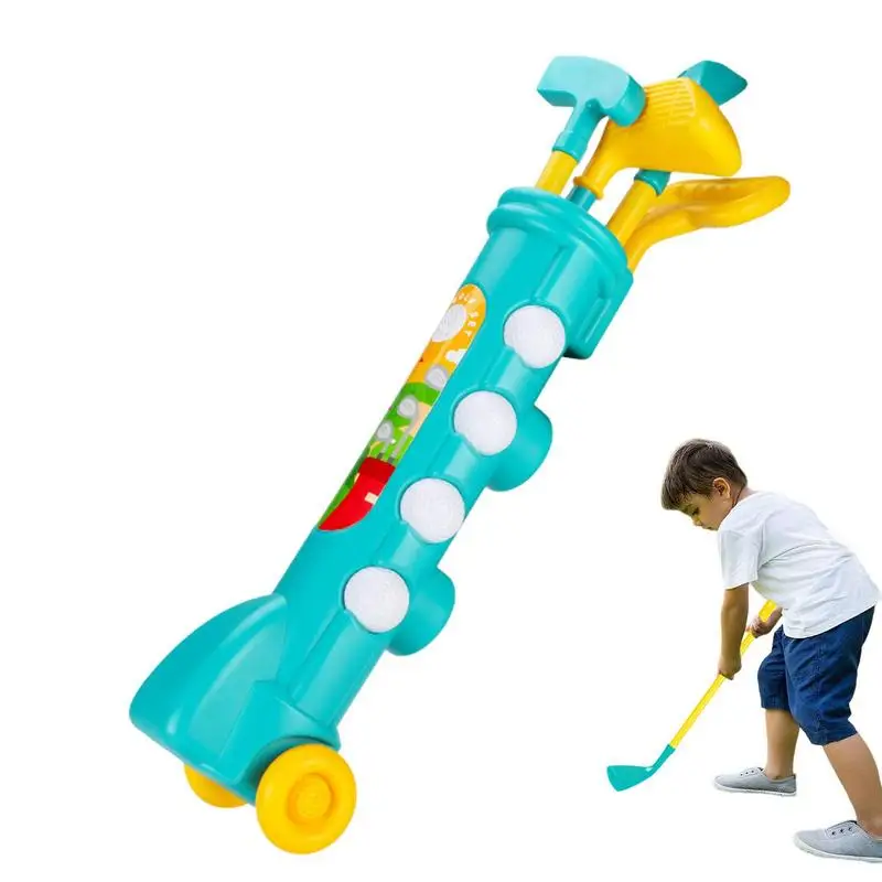 

Kids Golf Club Set Toddler Golf Ball Game Play Kit Sports Toys With 1 Golf Cart 3 Golf Clubs 2 Practice Holes 2 Golf Tees 4