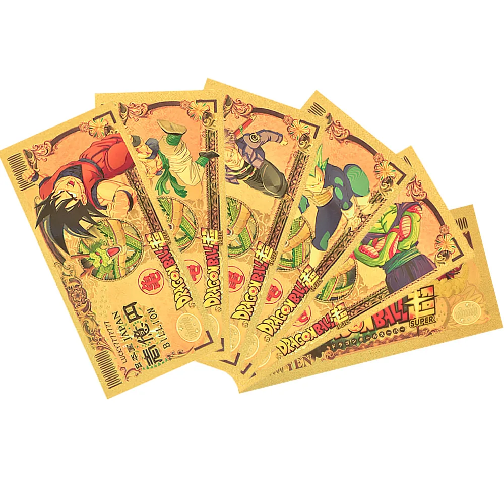 Набор из 5 предметов аниме Драконий жемчуг памятные монеты золотой фольги Сон