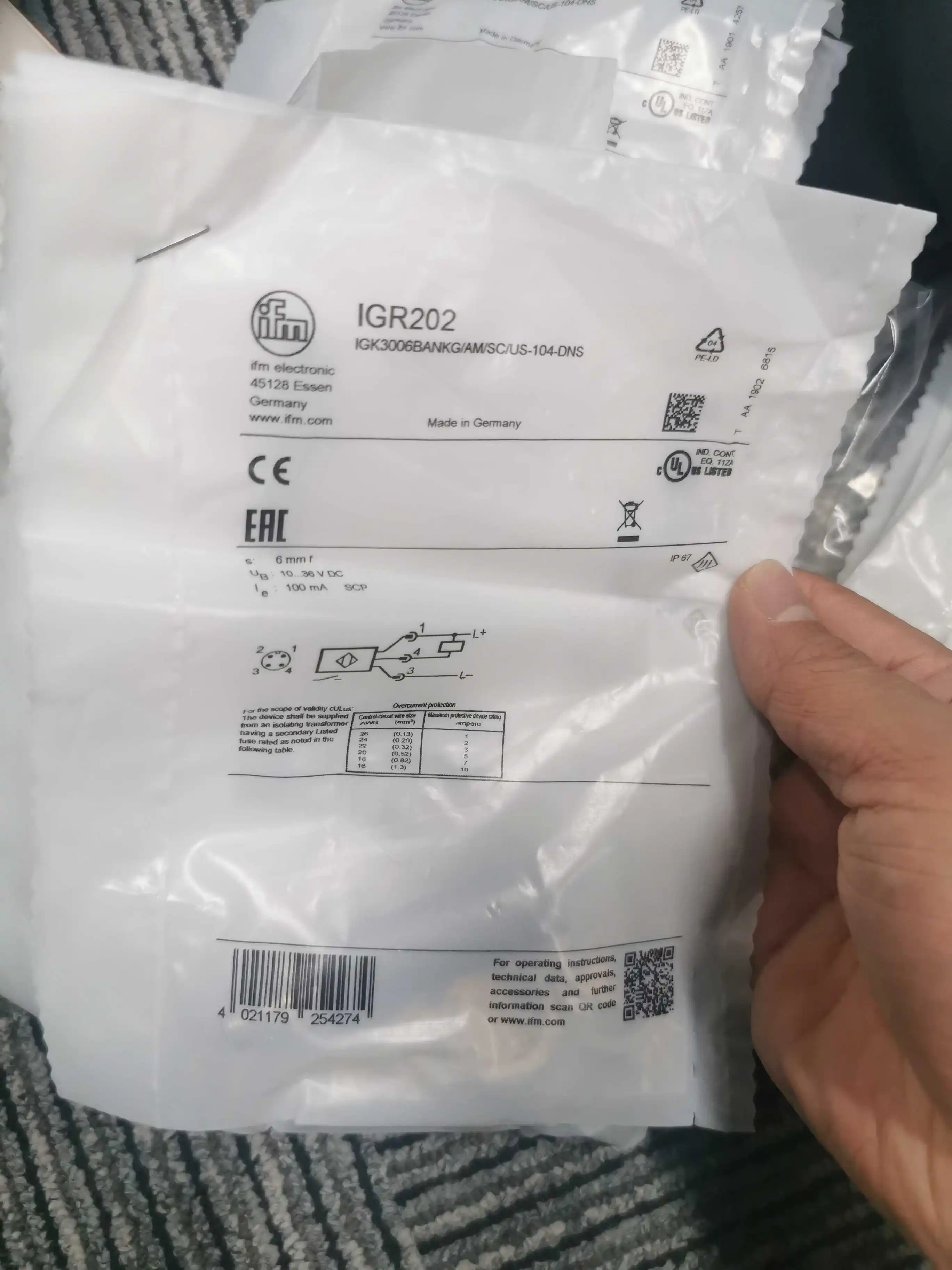 Новый оригинальный датчик IFM IGR202