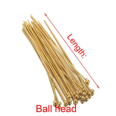 Иглы для бижутерии Alisaya 20 шт., золото, нержавеющая сталь