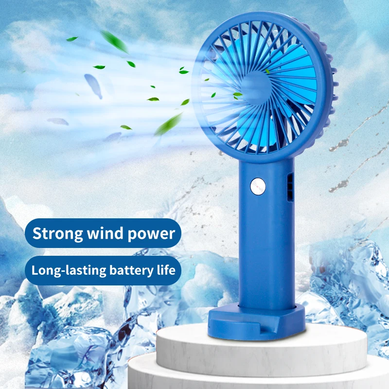 

2 Pcs Mini Handheld Fan Pocket Cooling Fan 3 Speed Quiet Portable Desktop Fan with Phone Holder Outdoor Camping Home for Student