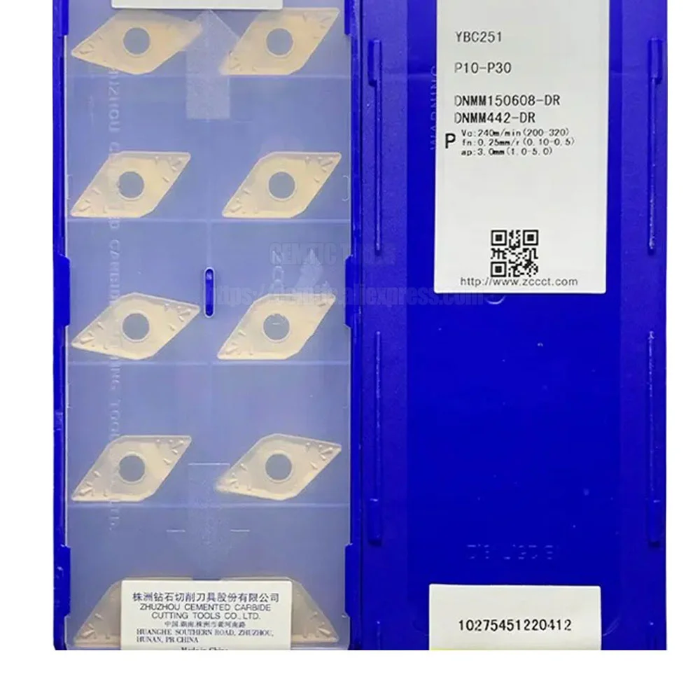 DNMG 150608 ZCC CNC Cemented Carbide Cutting for steel YBC251 YBC351 YBC252 YBC152 YBD152 DNMG150608-DR