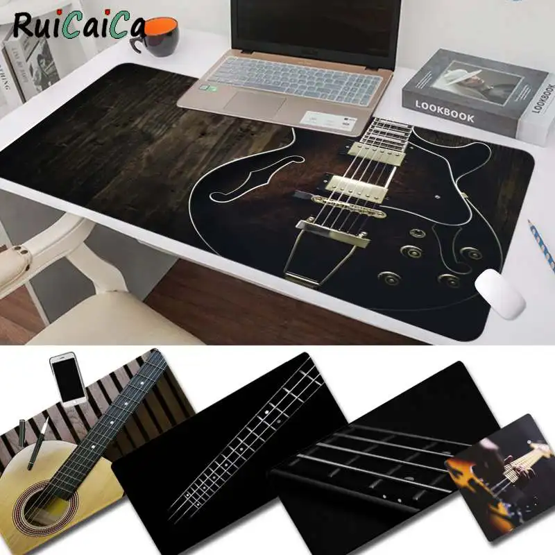 

RuiCaiCa гитарный инструмент, новый дизайн, уникальный Настольный коврик, игровой коврик для мыши с большим краем, блокировка скорости, версия, ...