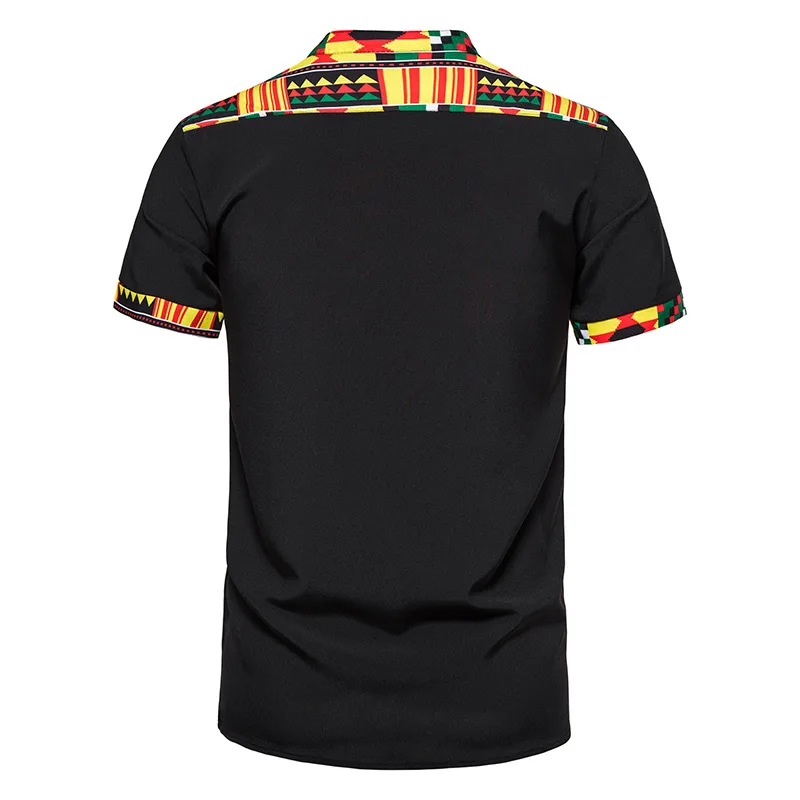 Рубашка Dashiki мужская с Африканским принтом брендовая уличная одежда в стиле