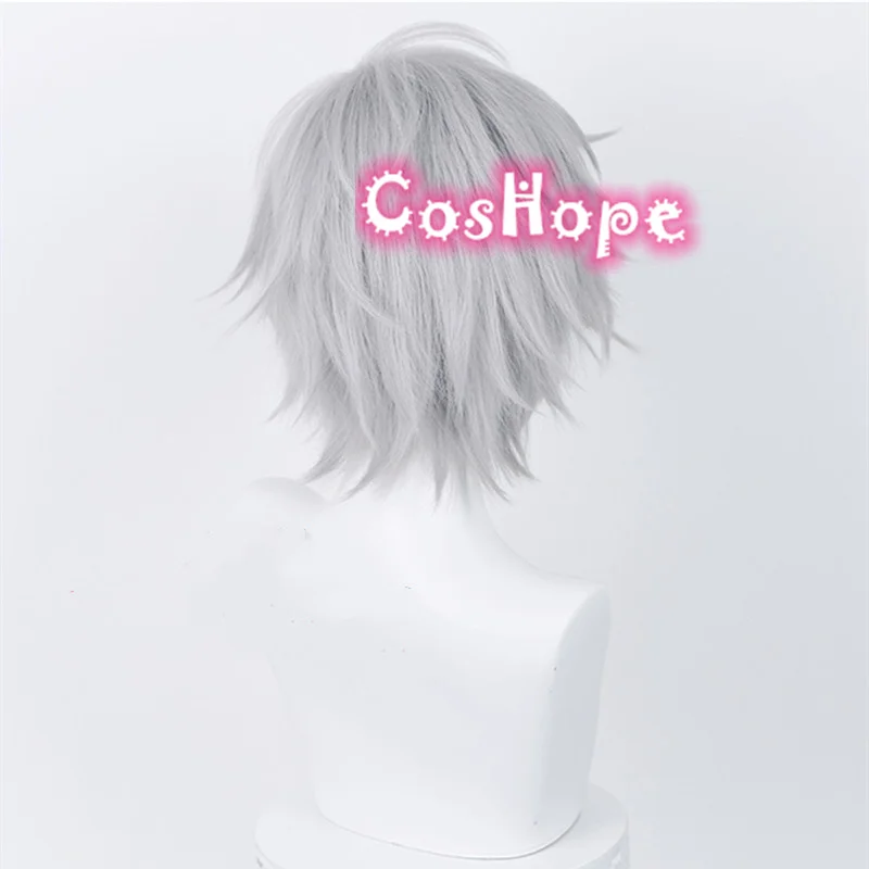 Парик для косплея Kaworu Nagisa из ЭВА 37 см термостойкие синтетические волосы аниме