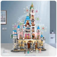 loz city fairyland mini block pink fairy tale princess castle assemble build brick figures educational toys for girls gifts