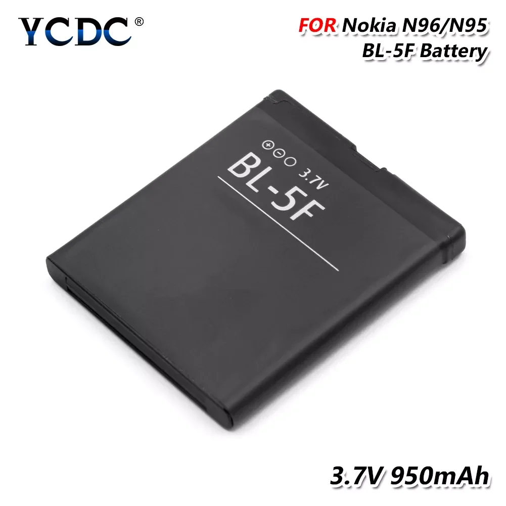 

3.7V 950mAh Rechargeable Lithium Phone Battery BL 5F BL-5F BL5F For Nokia E65 N93I N72 N93 N95 N98 N99 6290 6210 X5 6710N