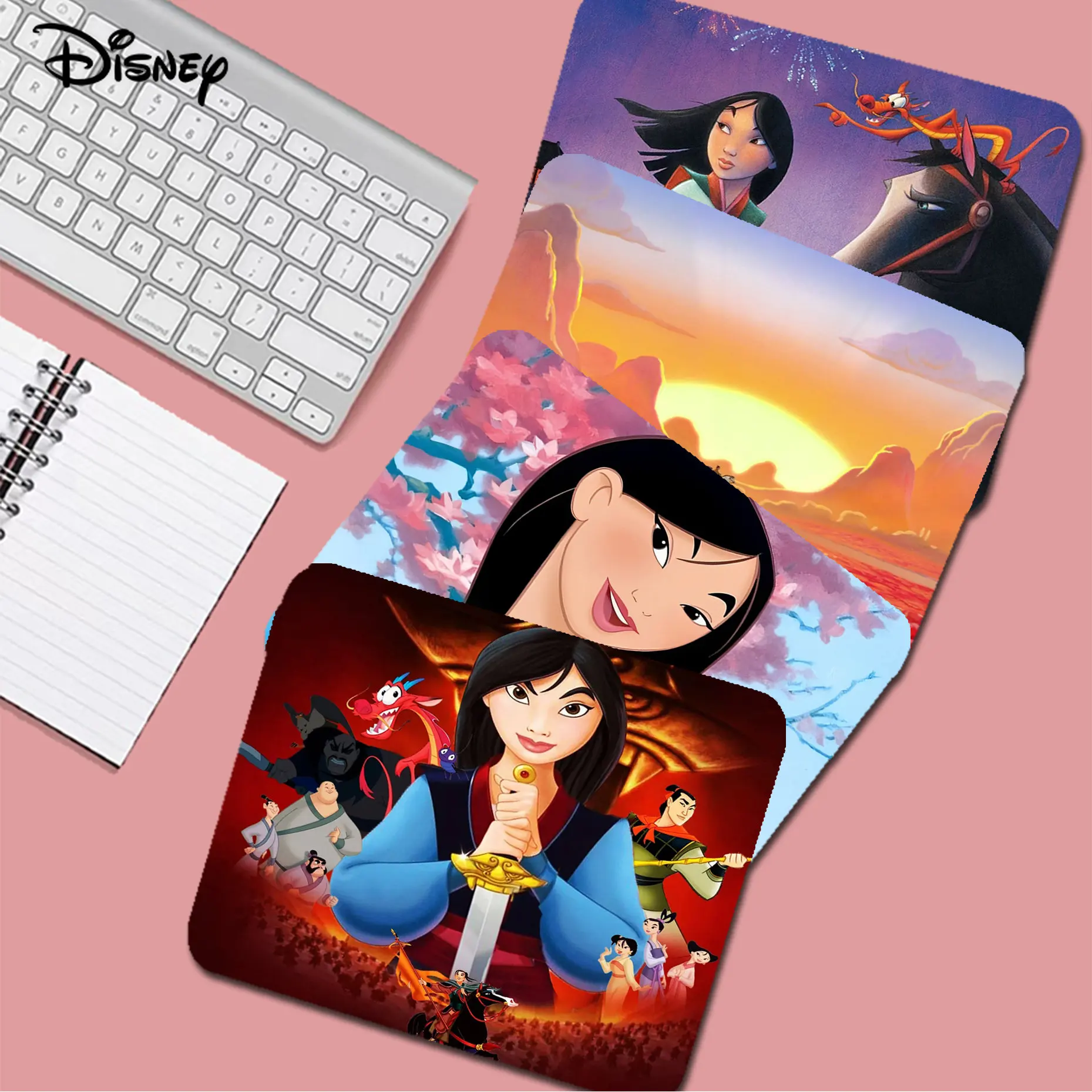 

Disney Princess Mulan Mousepad Non-slip Lockedge Office Keyboard Big Mouse Pad Laptop Cushion Non-slip For Teen Girls Bedroom
