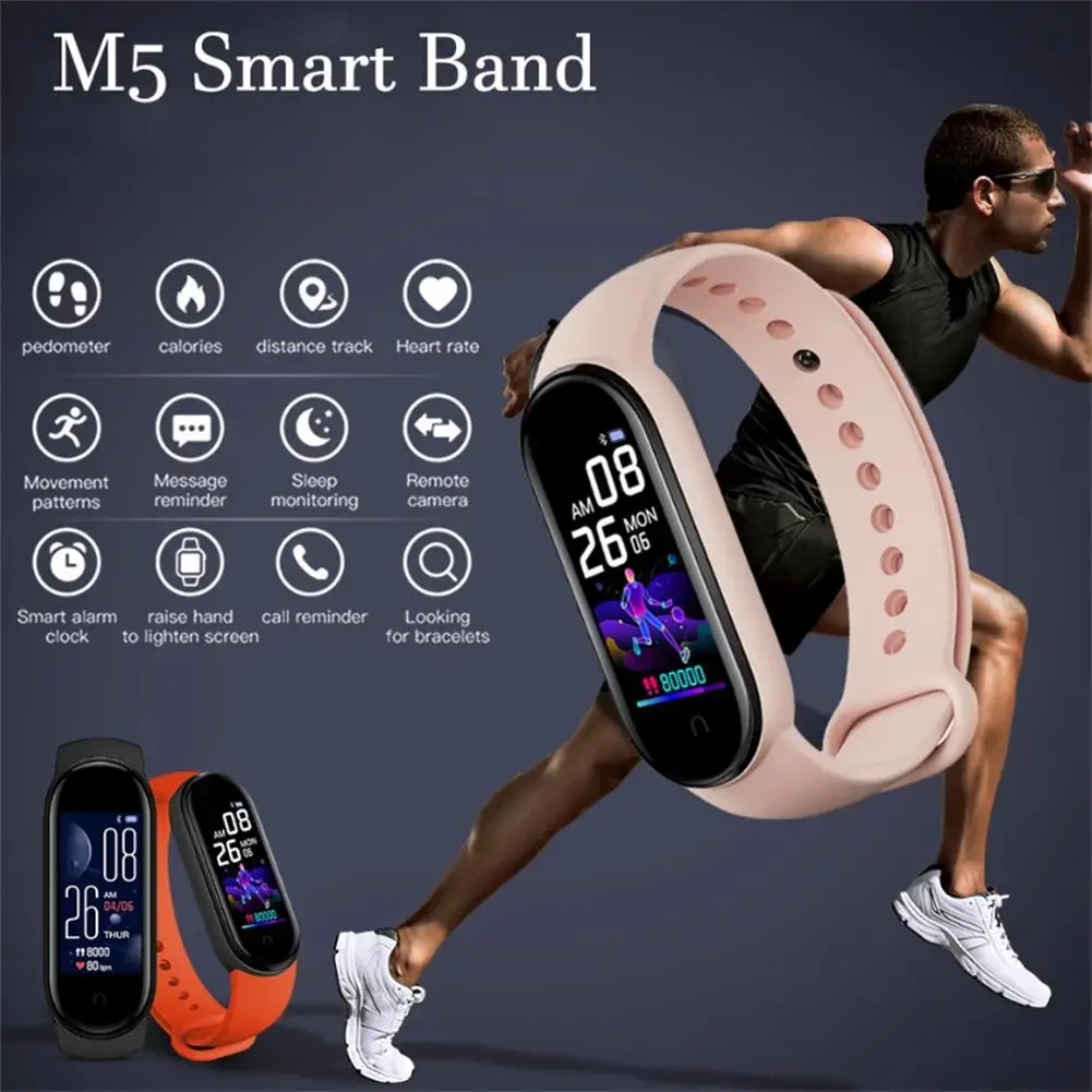 

M5 Smart Bracelet Band Fitpro Sport Smart Watch Men Woman Blood Pressure Heart Rate Monitor Fitness Smartwatch Magnetic Suction